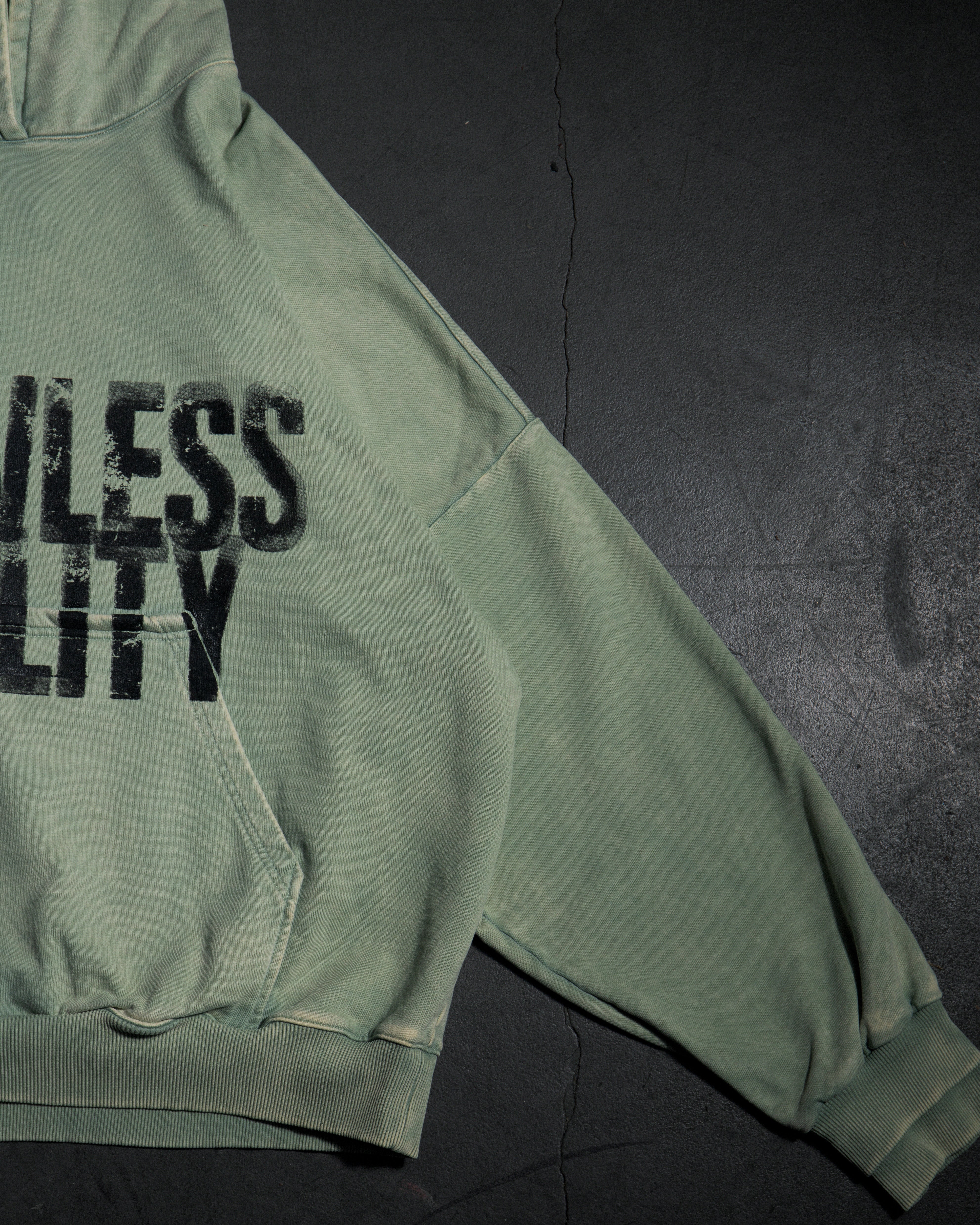Washed hoodie "Flawless"